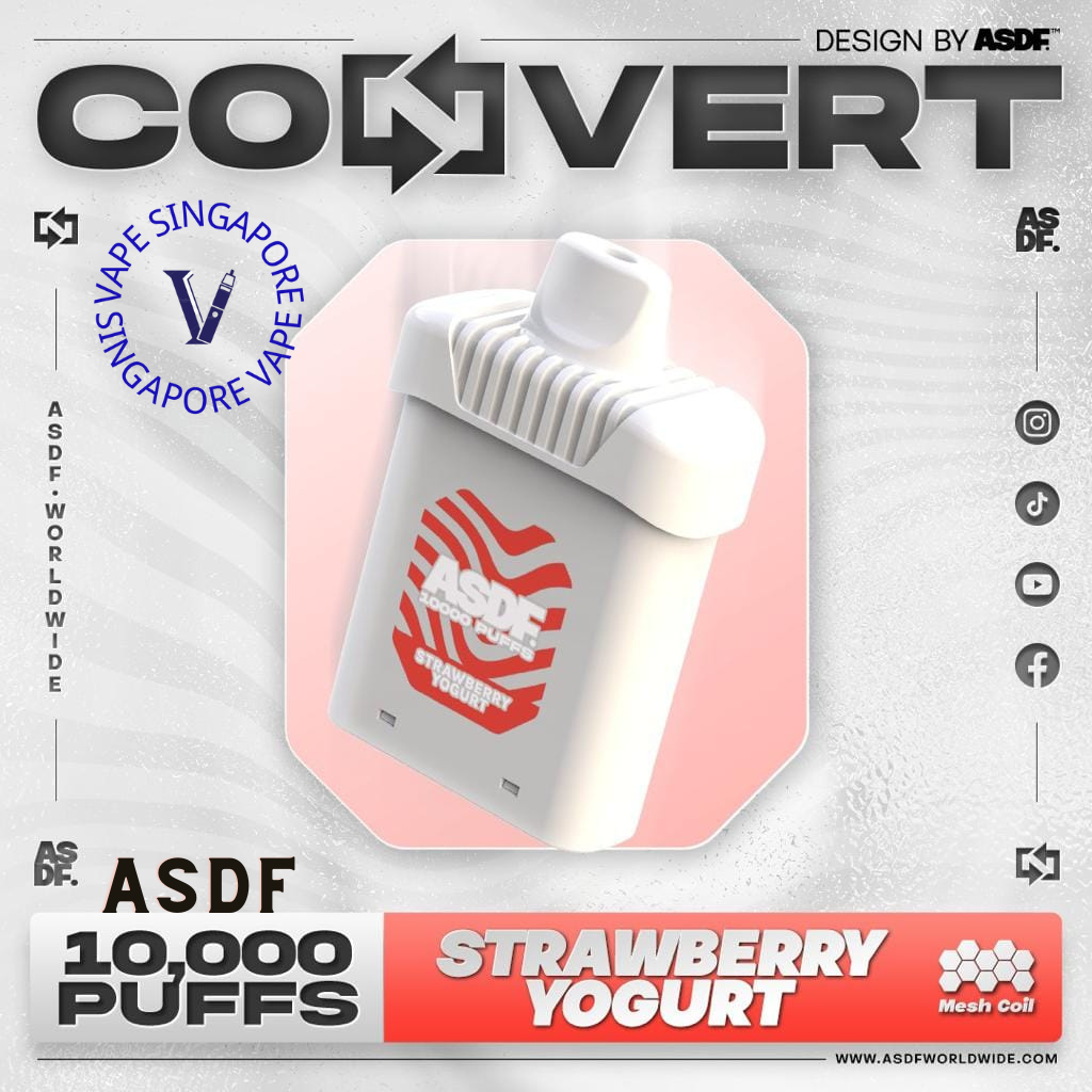 asdf-convert-10k-puff-strawberry-yogurt-refilled-pod-vape-singapore-sg-vape