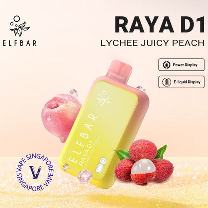 elfbar-raya-d1-13k-puff-lychee-juicy-peach-disposable-vape-singapore-sg-vape