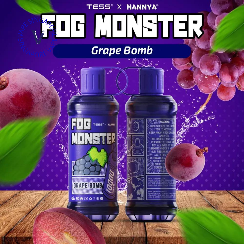 fog-monster-10k-puff-grape-bomb-disposable-vape-singapore-sg-vape