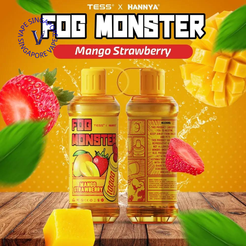 fog-monster-10k-puff-mango-strawberry-disposable-vape-singapore-sg-vape