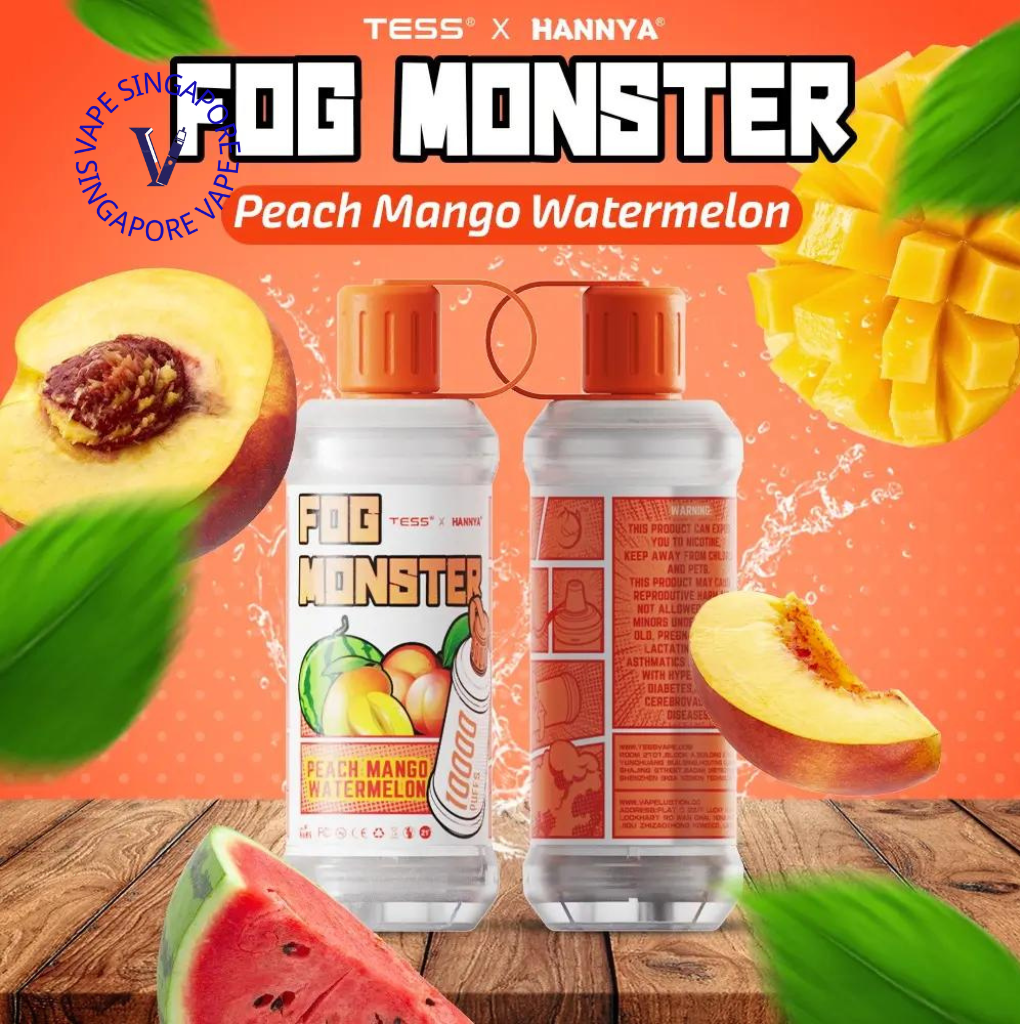 fog-monster-10k-puff-peach-mango-watermelon-disposable-vape-singapore-sg-vape