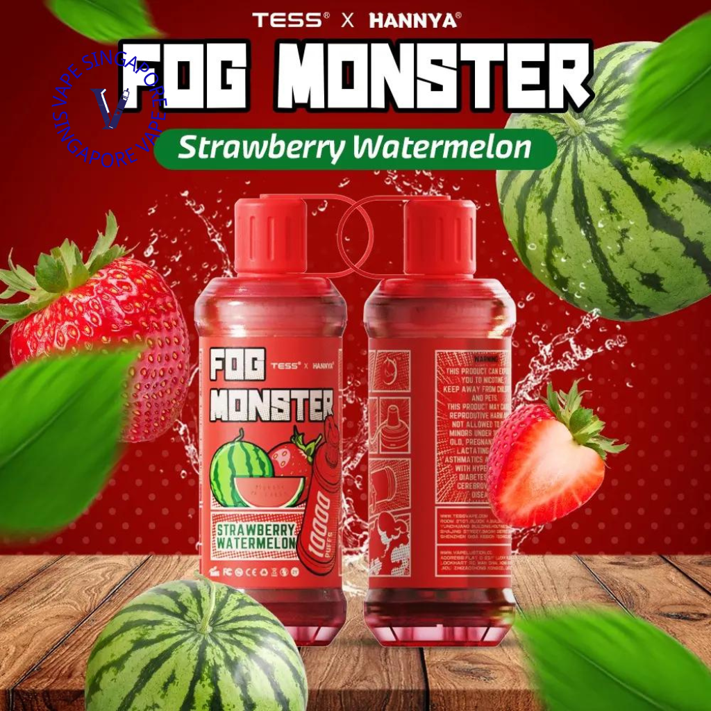 fog-monster-10k-puff-strawberry-watermelon-disposable-vape-singapore-sg-vape