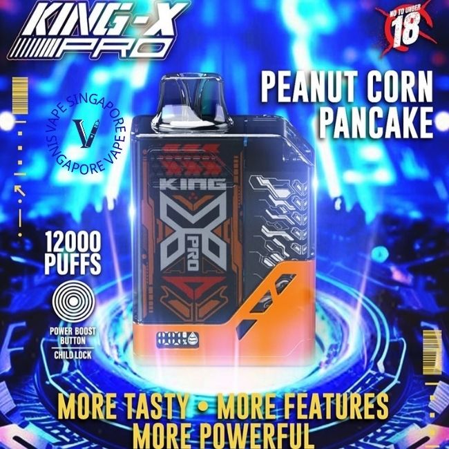 king-x-pro-12000-puff-peanut-corn-pancake-disposable-vape-shop-singapore-sg-vape