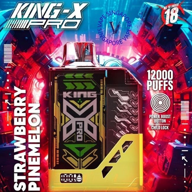 king-x-pro-12000-puff-strawberry-pinemelon-disposable-vape-shop-singapore-sg-vape