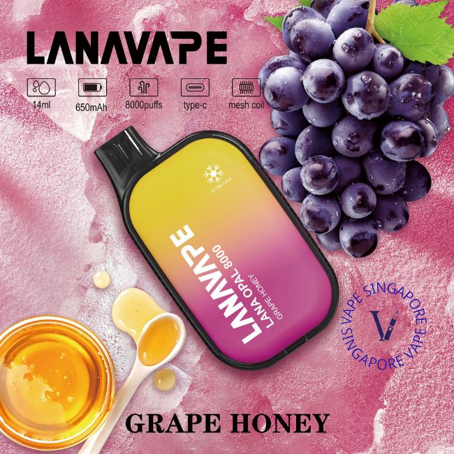 lana-opal-8000-puff-grape-honey-disposable-vape-shop-singapore-sg-vape