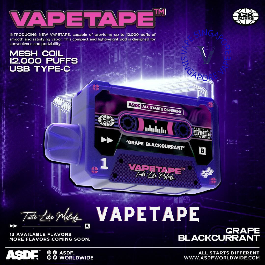 vapetape-12k-puff-grape-blackcurrant-disposable-vape-singapore-sg-vape