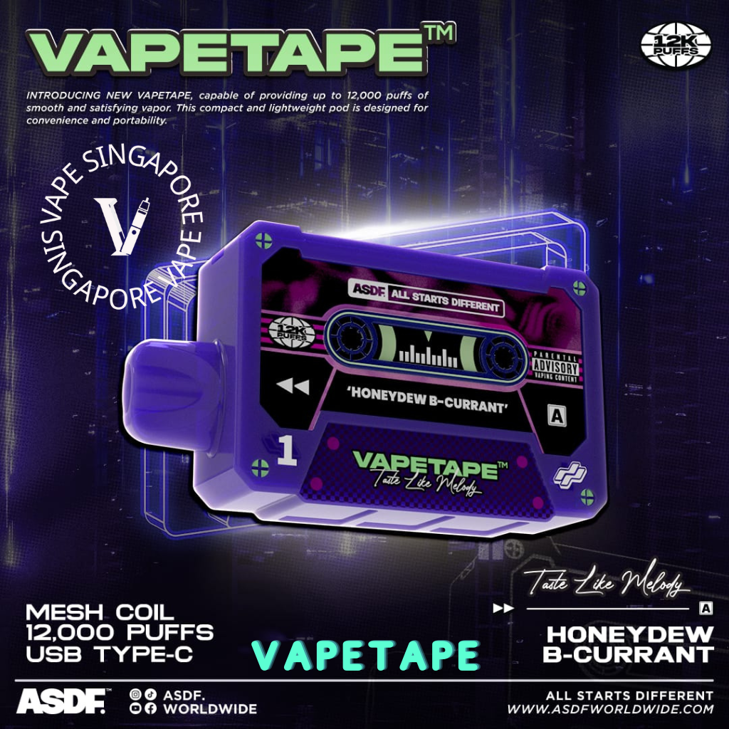 vapetape-12k-puff-honeydew-blackcurrant-disposable-vape-singapore-sg-vape