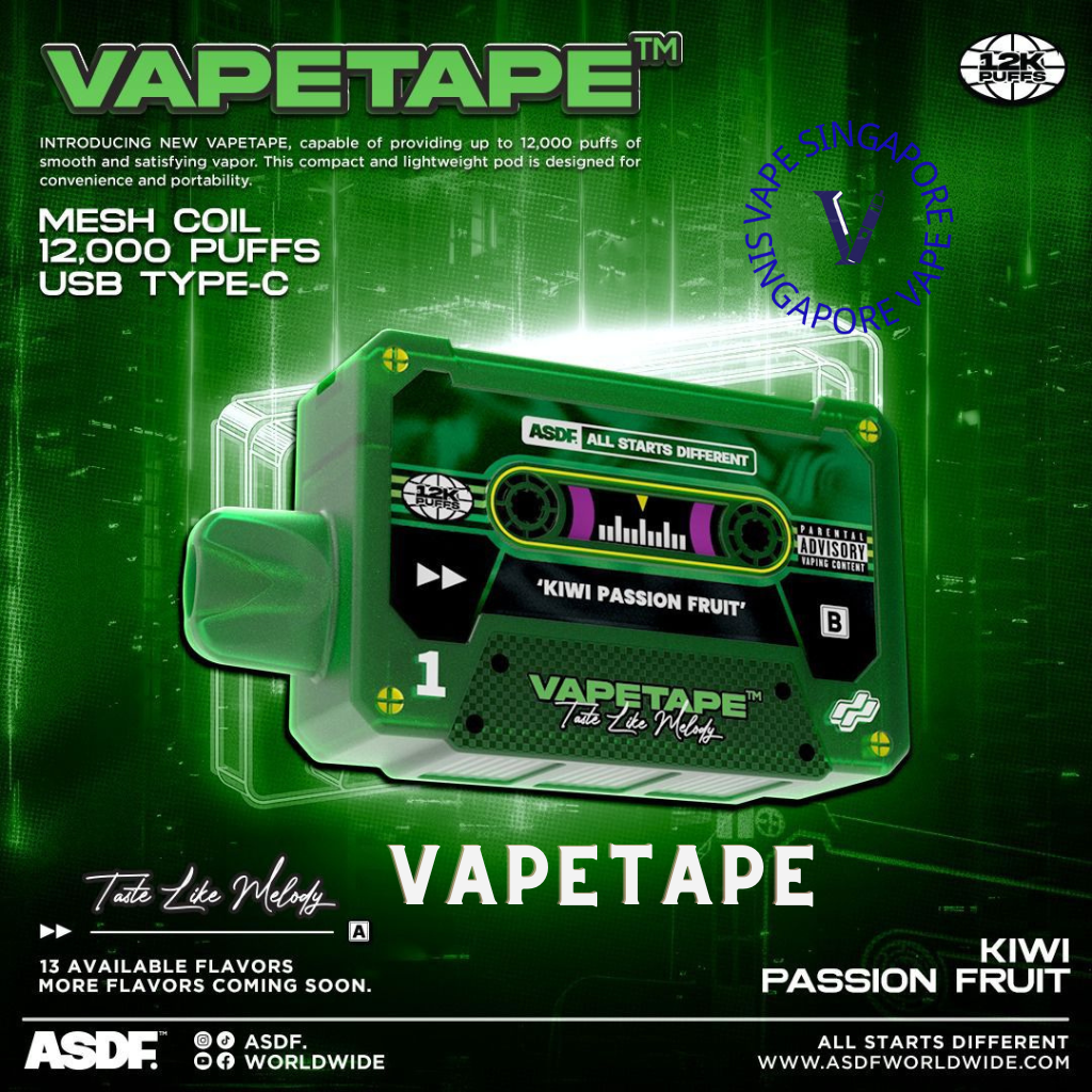 vapetape-12k-puff-kiwi-passion-fruit-disposable-vape-singapore-sg-vape