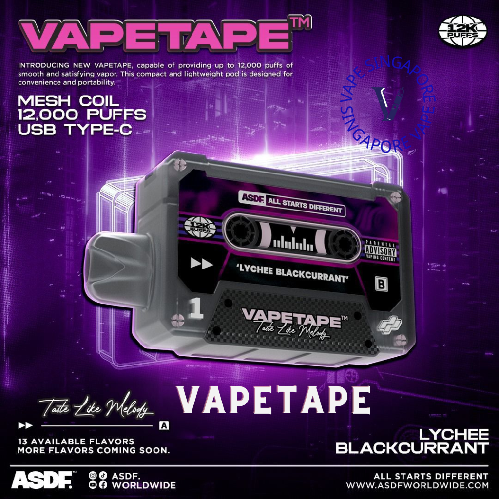 vapetape-12k-puff-lychee-blackcurrant-disposable-vape-singapore-sg-vape