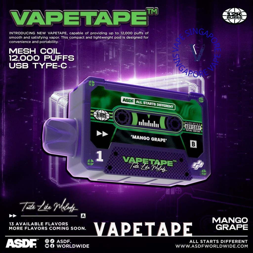 vapetape-12k-puff-mango-grape-disposable-vape-singapore-sg-vape