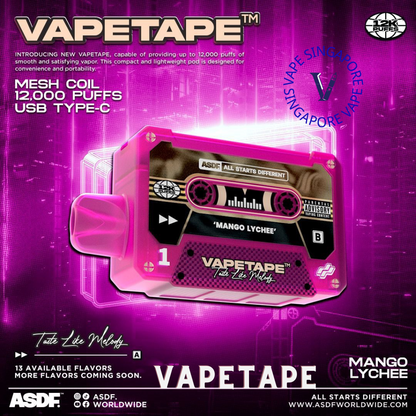 vapetape-12k-puff-mango-lychee-disposable-vape-singapore-sg-vape