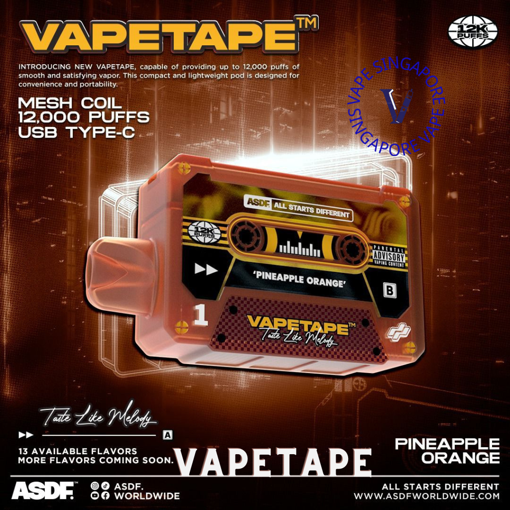 vapetape-12k-puff-pineapple-orange-disposable-vape-singapore-sg-vape