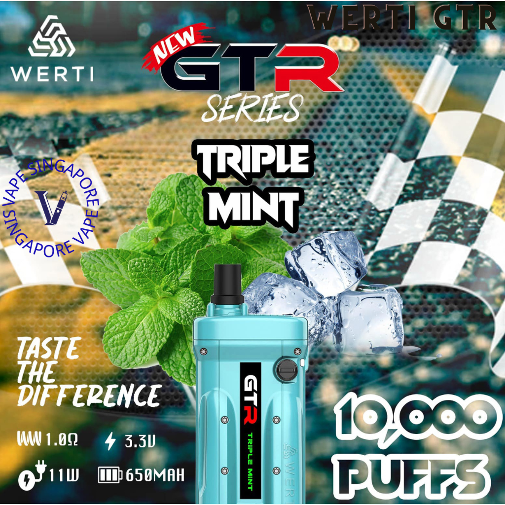 werti-gtr-10k-puff-triple-mint-disposable-vape-singapore-sg-vape